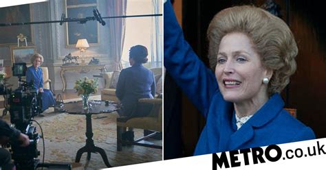 The Crown Season 4 Gillian Anderson Shares Behind The Scenes Snap
