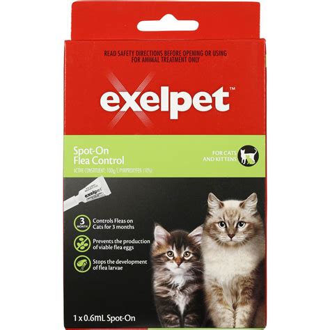 Exelpet Catkitten Treatment Spot On Flea Control 06ml Woolworths