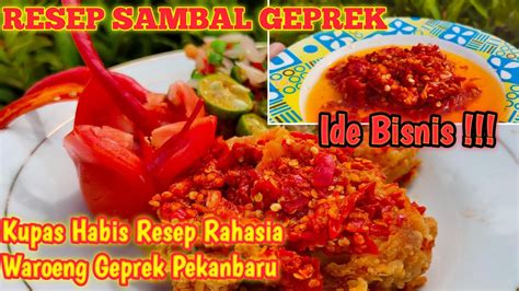 Geprek telur dadar menggunakan ulekan sampai tercampur rata. RESEP RAHASIA WAROENG GEPREK || SAMBAL GEPREK || WAJIB ...