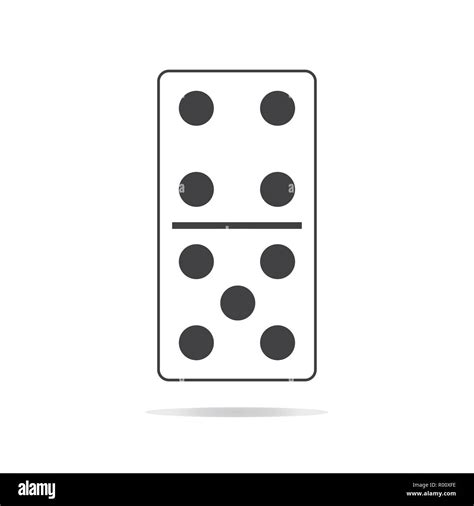 Domino Icon Gaming Itemisolated On White Backgroundvector