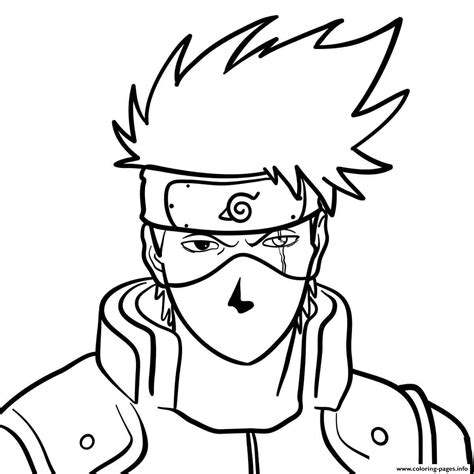 Kakashi Free Coloring Pages Sketch Coloring Page