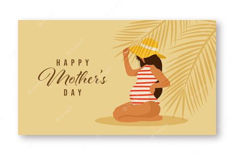 Premium Vector Mothers Day Greeting Card Template