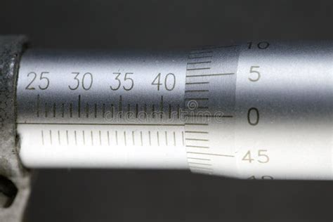 Micrometer Measuring Scale Close Up Stock Image Image Of Accuracy