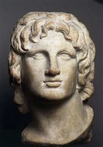 Marble Head Of Alexander The Great Hellenistic Art