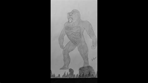 How To Draw Kong Pencil Sketch Youtube