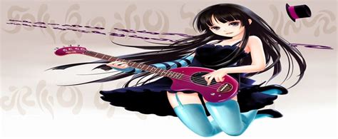 Most Charming Anime Girl With Guitar Fb Cover Photo