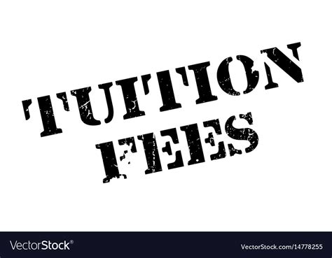 Tuition Fees Rubber Stamp Royalty Free Vector Image