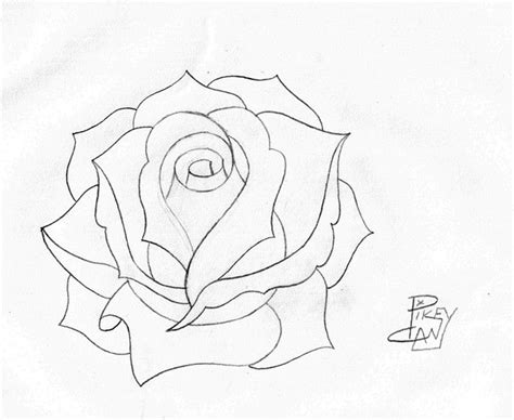 Rose Pencil Sketch 4 Rose Pencil Sketch Rose Drawing Pencil Roses
