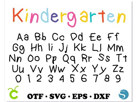 Game Kindergarten Font Svg Cricut Kindergarten Font Otf Ki Inspire