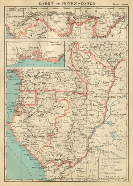 Colonial Gabon And Congo Afrique équatoriale Française Brazzaville Plan