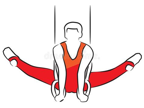 men s gymnastics still rings stock vector illustration of cross gymnastic 24332054