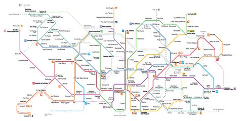 Mapa Del Metro De Barcelona Actualizado En