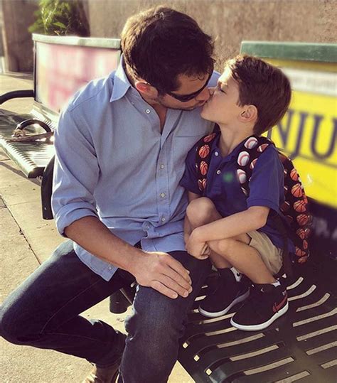 Nick Lachey Poses With Son On His First Day Of School Photos
