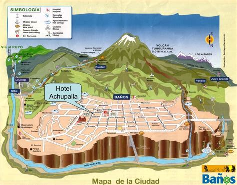 Map of baños de agua santa. Baños - Regalo para la Tierra