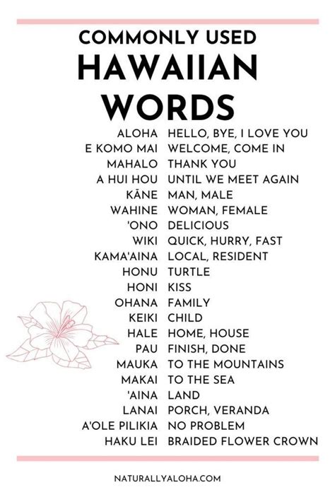 Hawaiian Language Worksheet