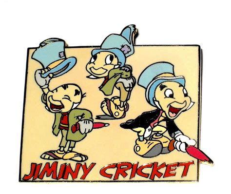Le Disney Auction Pin Pinocchio Jiminy Cricket Model Sheet Umbrella Hat
