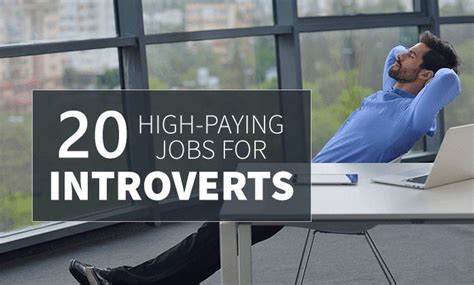 We've taken into account preferences for each group to compile this list of over fifty good jobs thinking introverts are likely to get the most fulfillment from jobs that demand creativity and the ability to innovate. Twenty High Paying Jobs For Introverts | Personality Club
