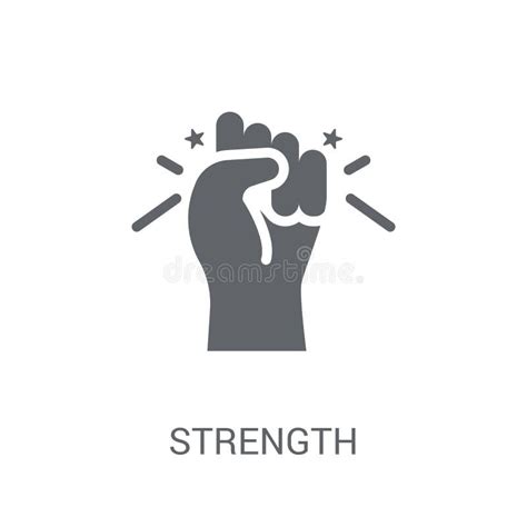 Strength Icon Trendy Strength Logo Concept On White Background Stock