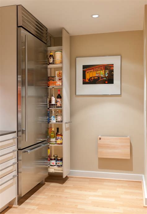 If there's a wall on that side it means you leave a gap. 8 Small pantries that are big on storage