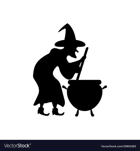Witch Silhouette Royalty Free Vector Image Vectorstock