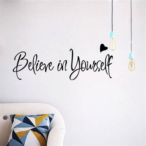Buy Removable Believe In Yourself Inspirational Vinyl Wall Quotes Lettering
