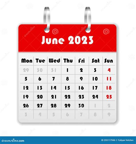 June 2023 Year Desk Calendar 2023 Template Vector Week Starts Sunday