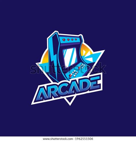 Logo Arcade Retrogame Store Retro Style เวกเตอร์สต็อก ปลอดค่า
