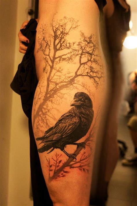 60 Mysterious Raven Tattoos Cuded Crow Tattoo Raven Tattoo Tattoos