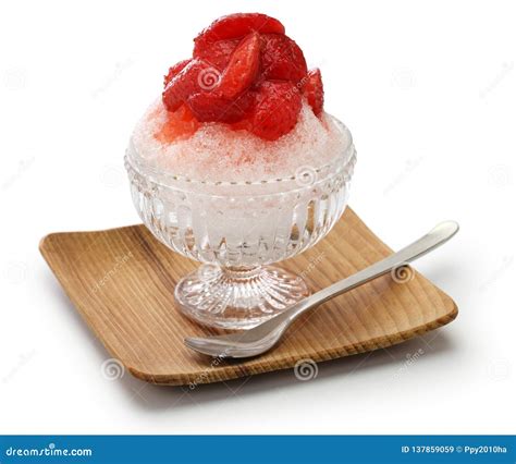 Kakigori Japanese Shaved Ice Dessert Stock Image Image Of Milk Kakigori 137859059