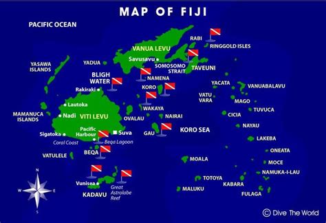 Map Of Fiji Islas Fiji Islas Island