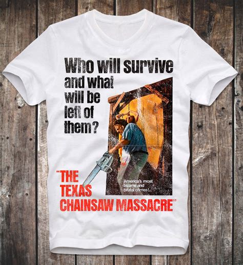 T Shirt Texas Chainsaw Massacre Leatherface 70s Retro Vintage Horror