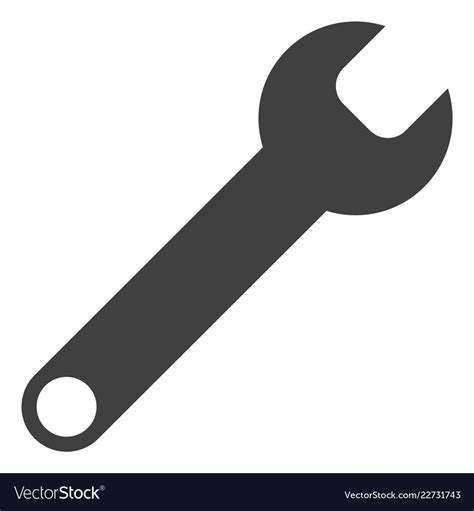 Spanner Flat Icon Symbol Royalty Free Vector Image