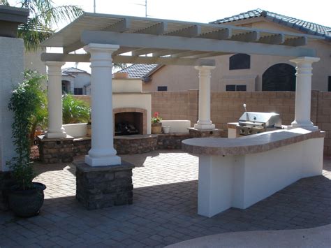Cozy Up Outdoor Fireplaces In Arizona Landscape Designs