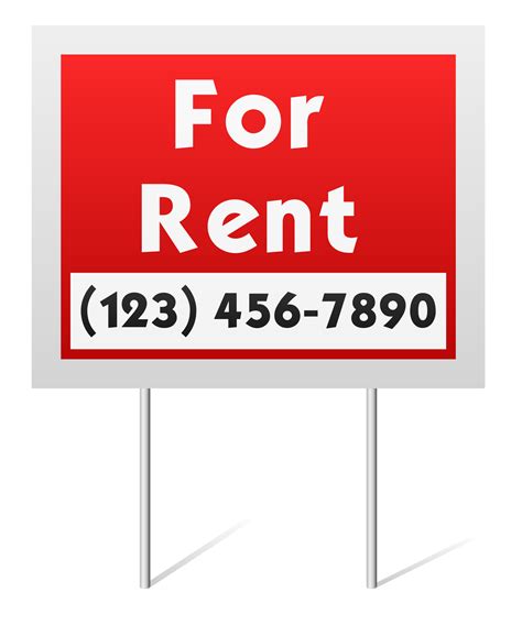Clipart - For Rent Sign