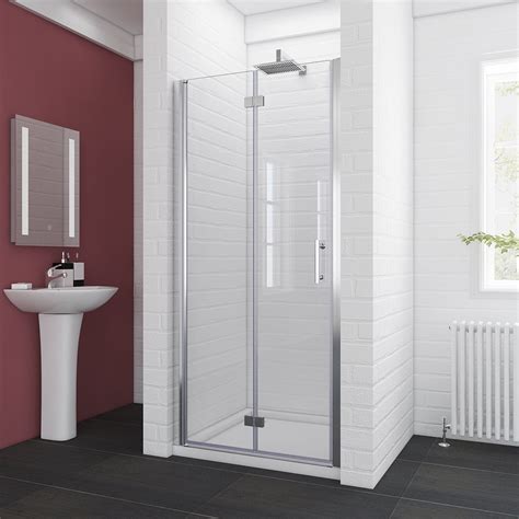 SUNNY SHOWER In W X In H Bi Fold Hinged Semi Frameless Shower Door Inch Fold Clear