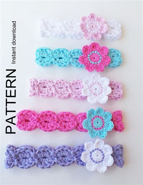 Flower Headband Crochet Pattern Usa Kerry Jayne Designs Ltd