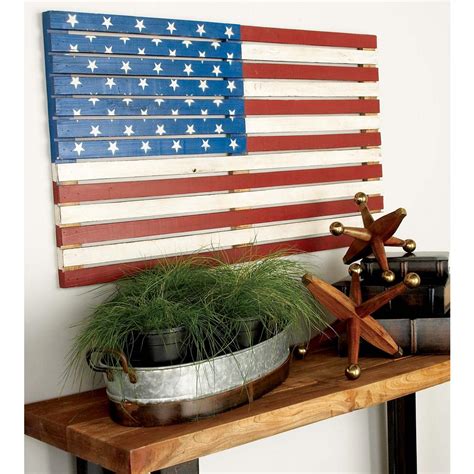 A printable pdf version of the flag is also available. LITTON LANE 38 in. x 21 in. American Flag Wall Decor-48691 ...