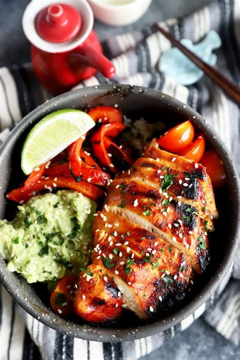 There is a more elaborate version here if you want one but do try this first, you will be surprised how good it is. Korean Spicy Chicken Rice Bowls For Two - Cake 'n Knife