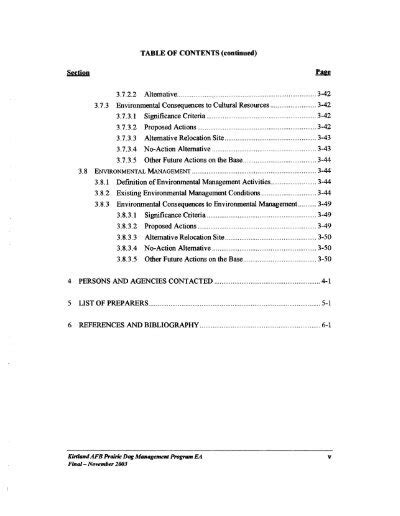 Section Table Of Contents