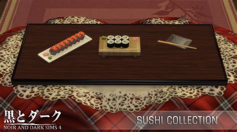 Ts4 Sushi Collection Noir And Dark Sims