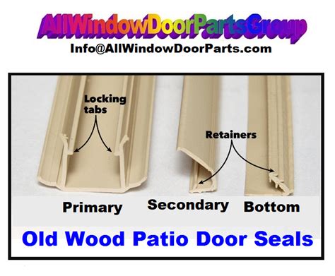 Old Pella Wood Patio Door Weather Strip Seals Head Jamb Primary Seals