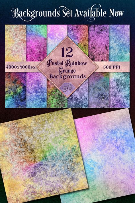 Pastel Rainbow Grunge Backgrounds 12 Image 148422