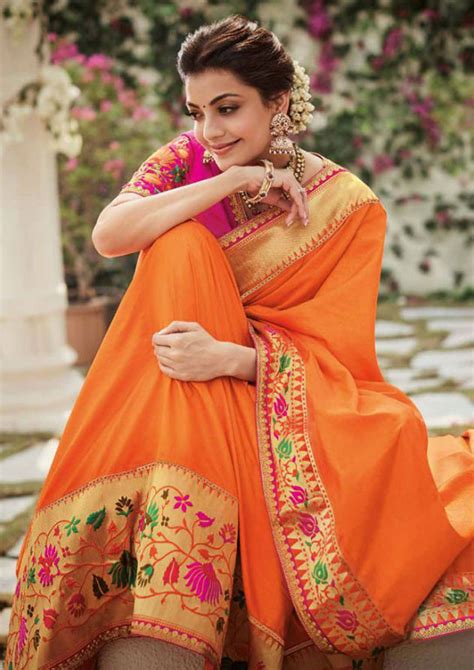 Kajal Aggarwal In Saree Photos South Indian Actress