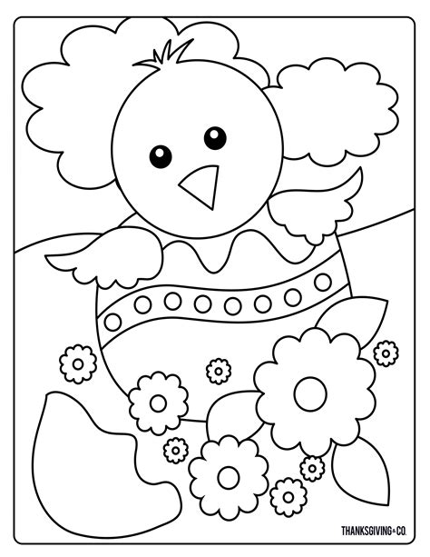 Sweet And Sunny Spring And Easter Coloring Pages