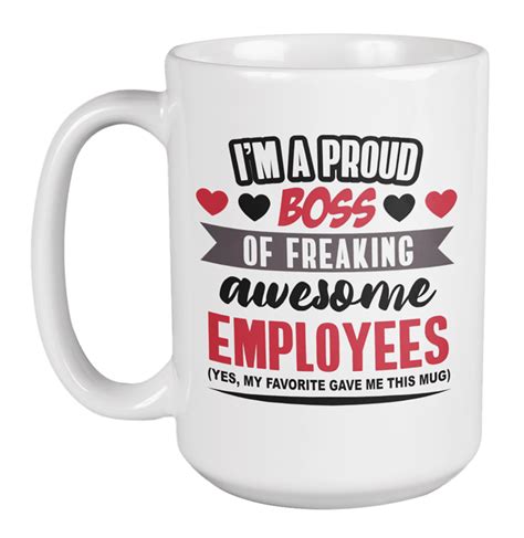 Im A Proud Boss Of Freaking Awesome Employees Funny Novelty Print