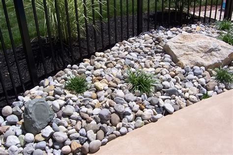 Lanscape With Rocks Re River Stonespebbles Landscaping Around