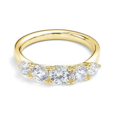 Five Stone Graduated Diamond Trellis Ring
