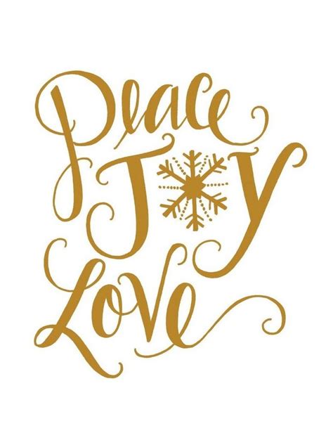 Peace Joy Love Christmas Stencils Christmas Slogans Christmas