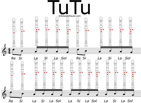 Tutu En Flauta ☝️notas De Flauta Aprédela