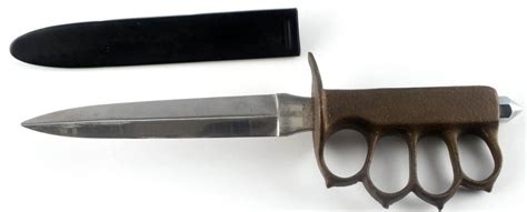 Sold Price Wwii Us 1918 Combat Trench Knife And Scabbard February 2